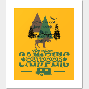 nature is home - camping outdoor adventure Posters and Art